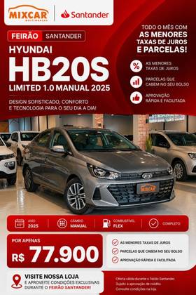 HYUNDAI HB20S 1.0 12V FLEX LIMITED PLUS MANUAL HYUNDAI HB20S 1.0 12V FLEX LIMITED PLUS MANUAL